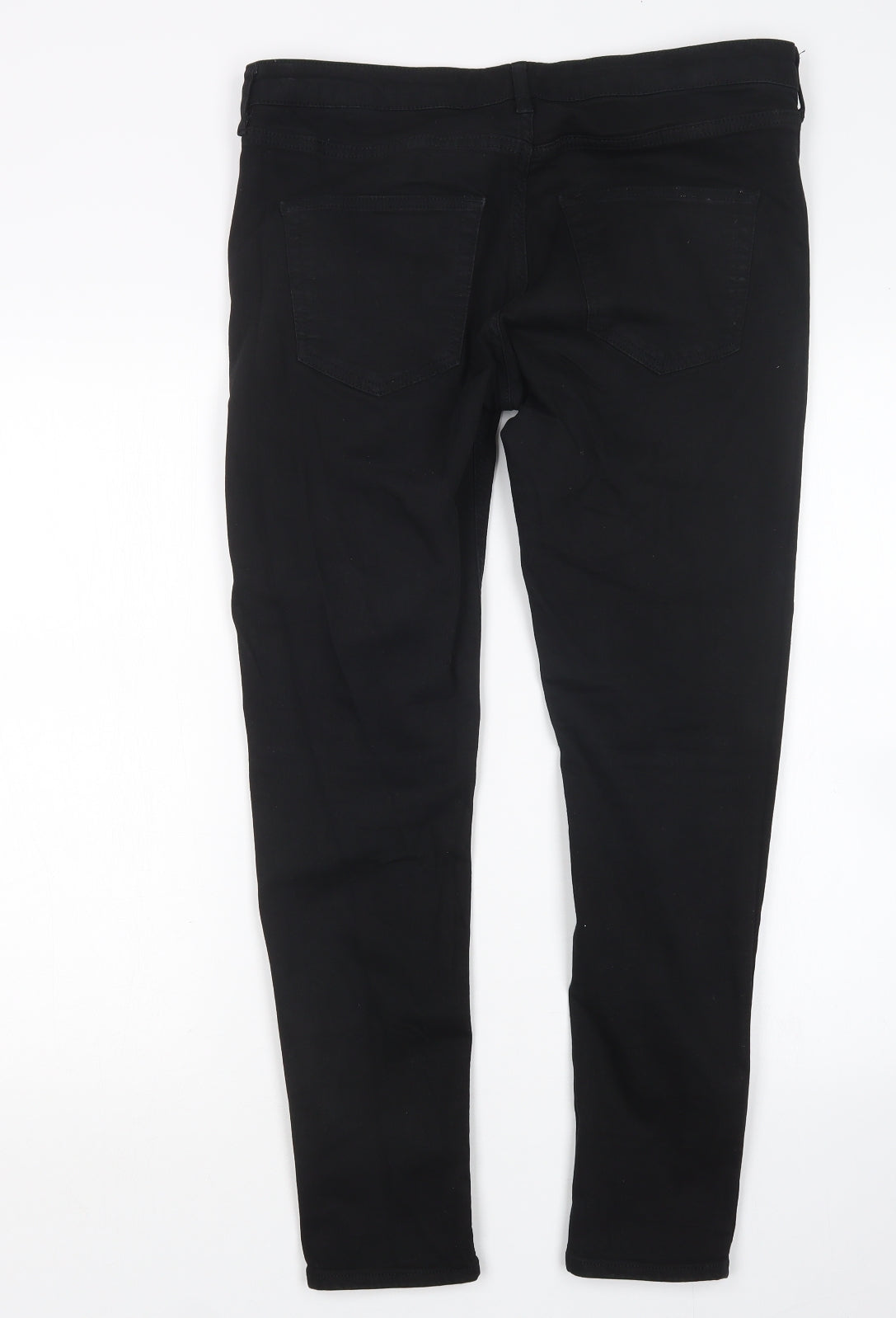 Topshop Womens Black  Cotton Jegging Jeans Size 12 L28 in Regular