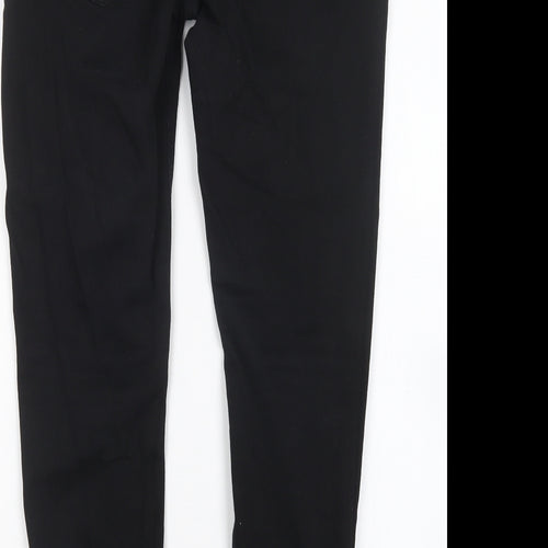 Topshop Womens Black  Cotton Jegging Jeans Size 12 L28 in Regular