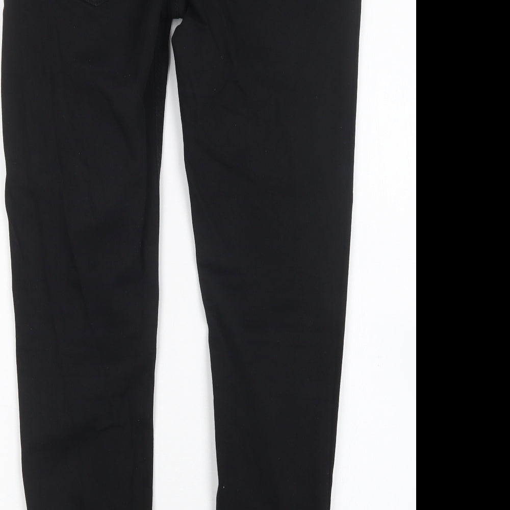 Topshop Womens Black  Cotton Jegging Jeans Size 12 L28 in Regular