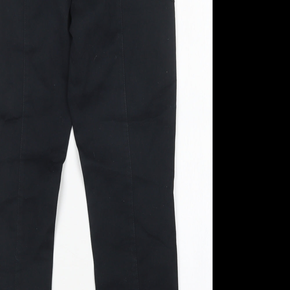 Studio W Womens Black  Cotton Chino Trousers Size 10 L27 in Regular