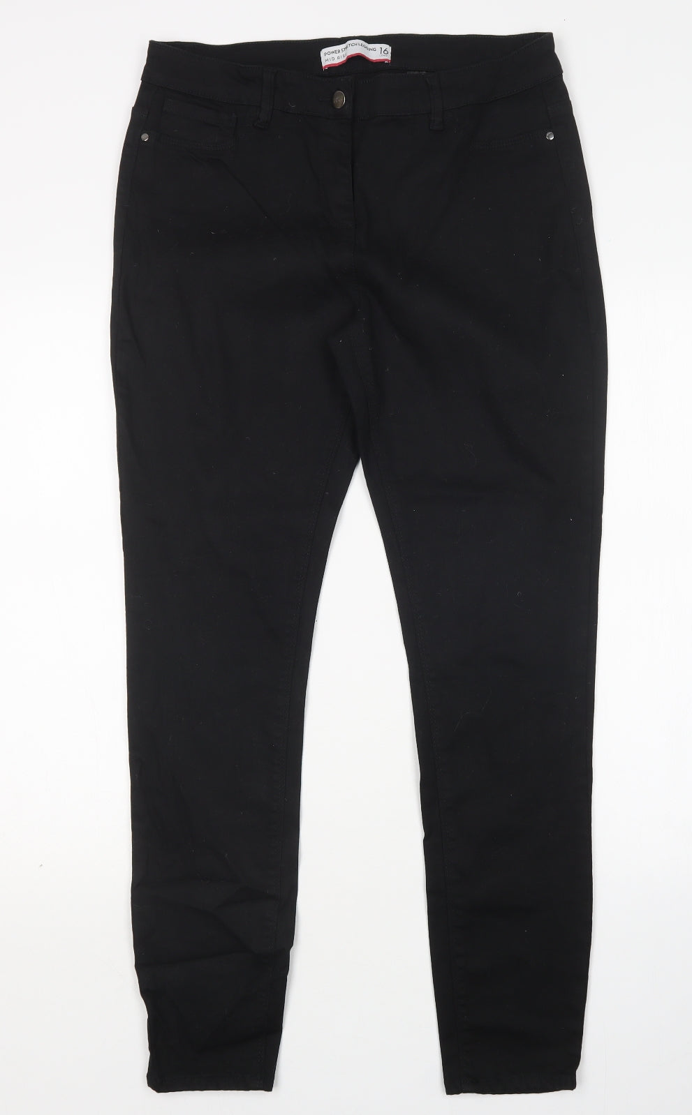 NEXT Womens Black  Modal Skinny Jeans Size 16 L30 in Regular