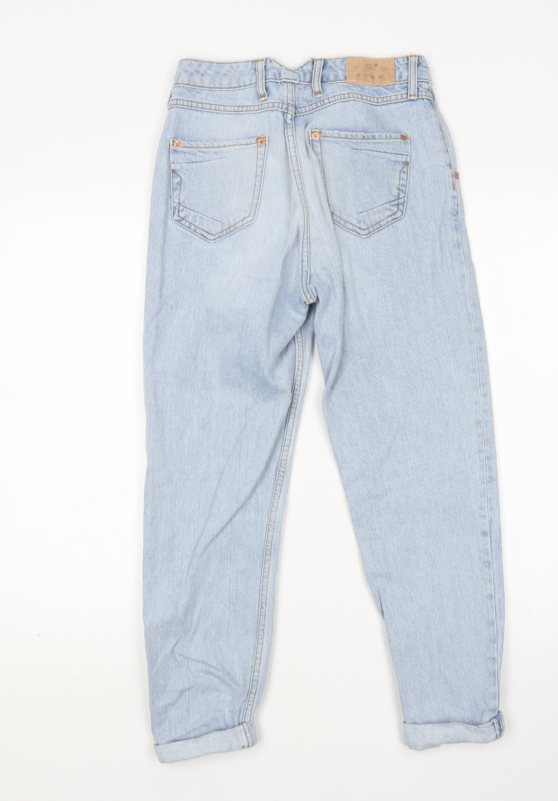 River Island Womens Blue  Cotton Mom Jeans Size 6 L26 in Regular