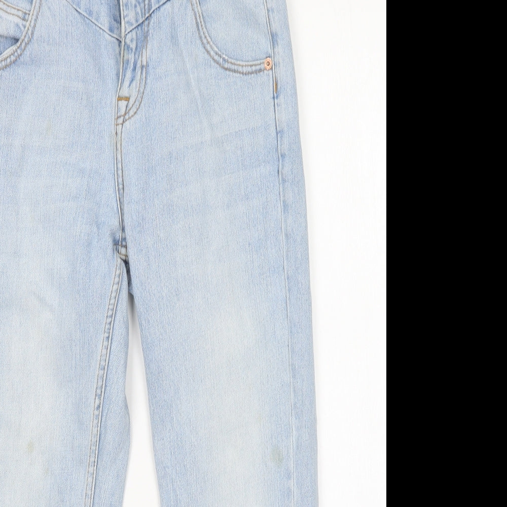 River Island Womens Blue  Cotton Mom Jeans Size 6 L26 in Regular