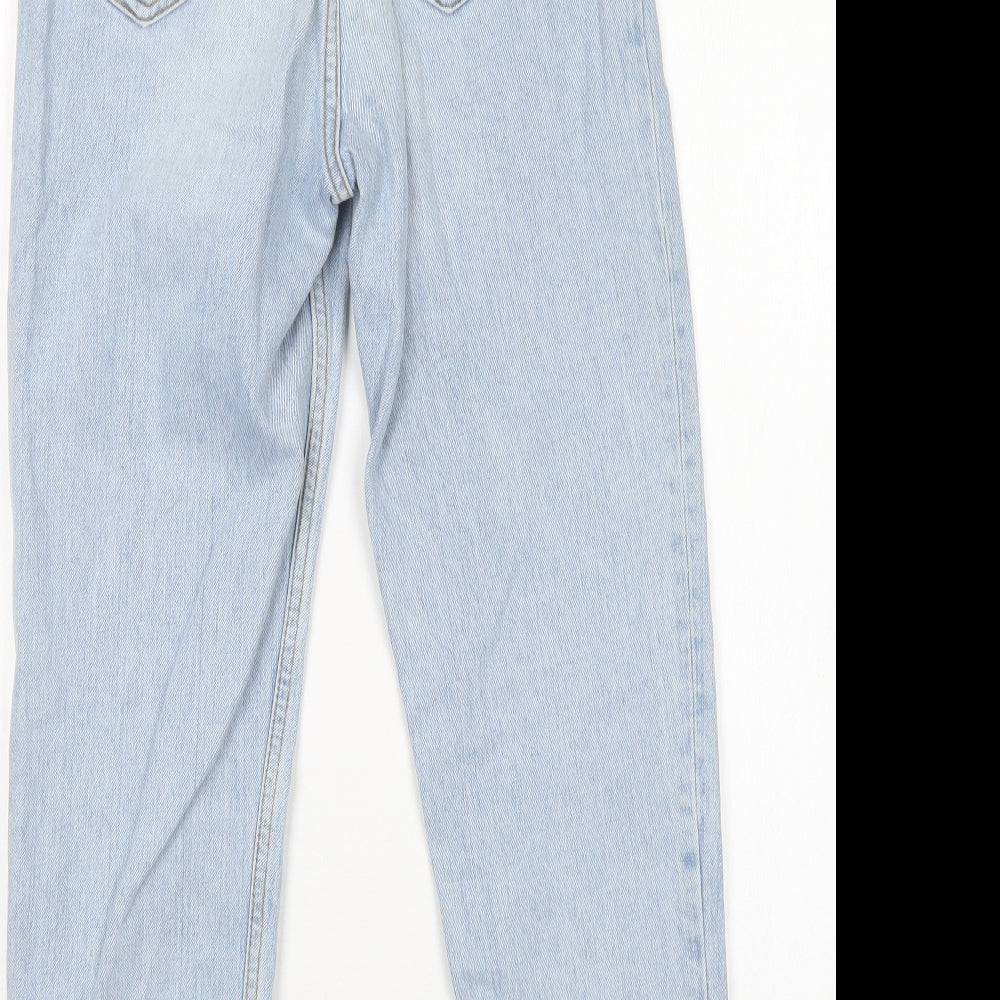 River Island Womens Blue  Cotton Mom Jeans Size 6 L26 in Regular