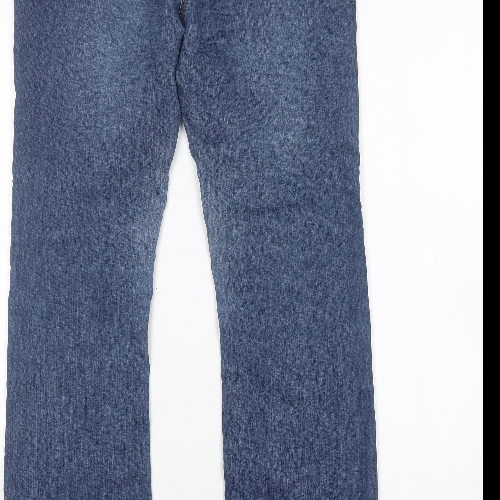 George Womens Blue  Cotton Bootcut Jeans Size 12 L30 in Regular