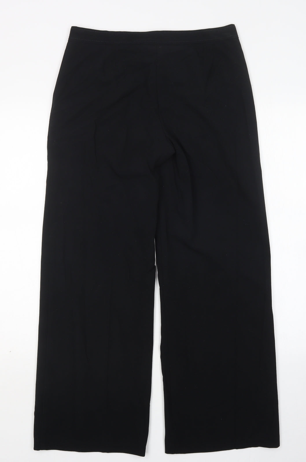 M&S Womens Black  Polyester Trousers  Size 10 L29 in Regular