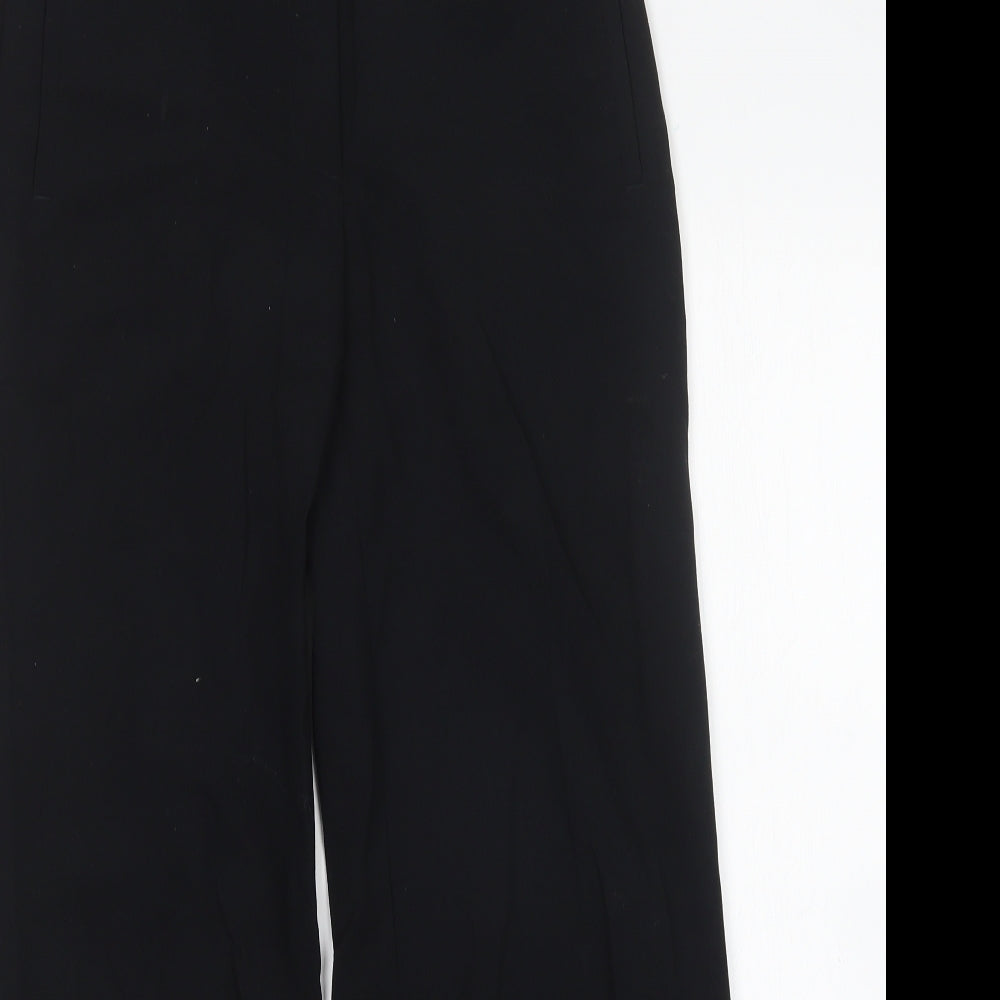 M&S Womens Black  Polyester Trousers  Size 10 L29 in Regular