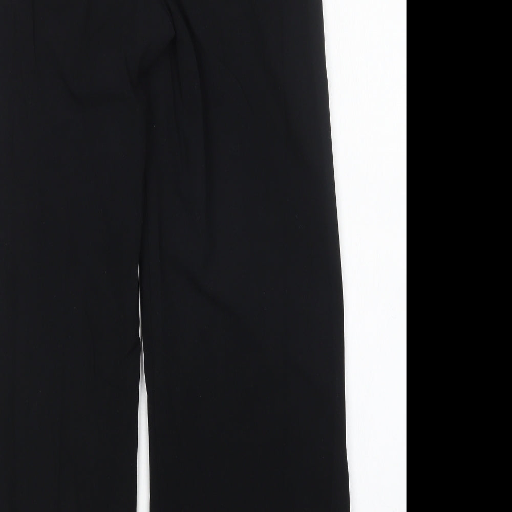 M&S Womens Black  Polyester Trousers  Size 10 L29 in Regular