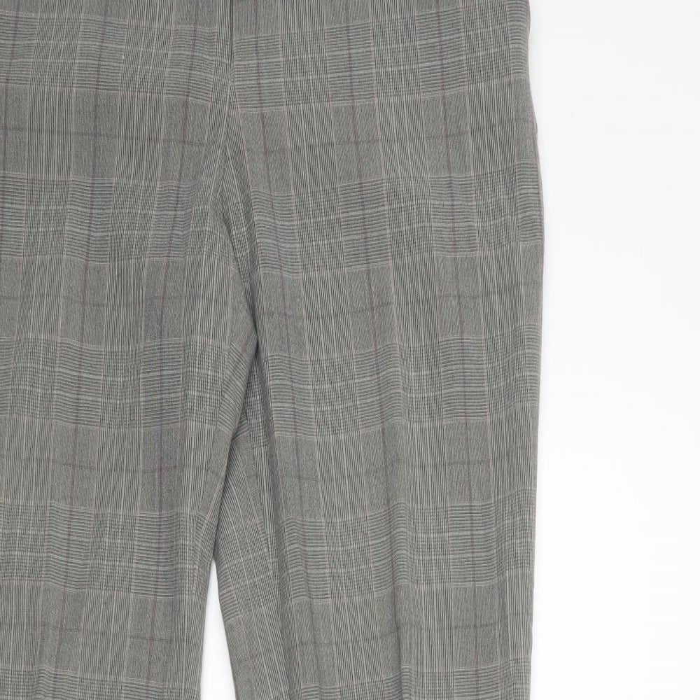 NEXT Womens Multicoloured Houndstooth Polyester Trousers  Size 12 L34 in Regular