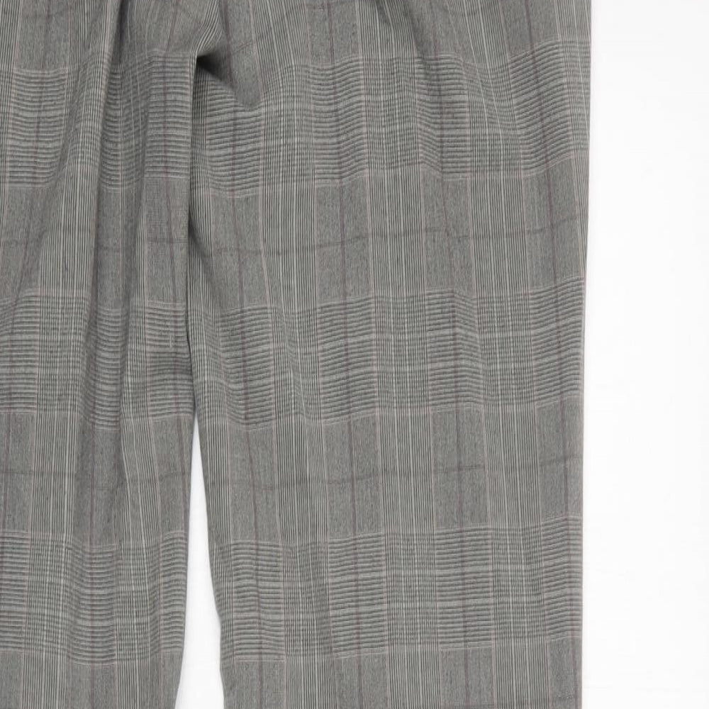 NEXT Womens Multicoloured Houndstooth Polyester Trousers  Size 12 L34 in Regular