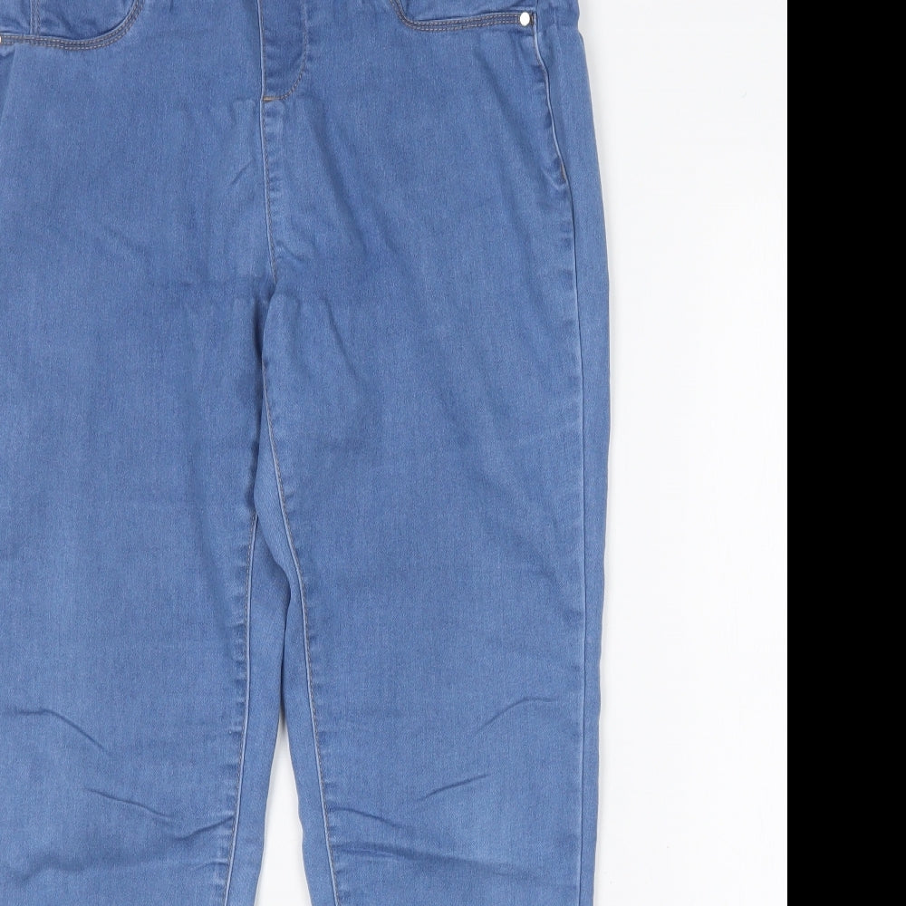 Preworn Womens Blue  Cotton Jegging Jeans Size 12 L29 in Regular