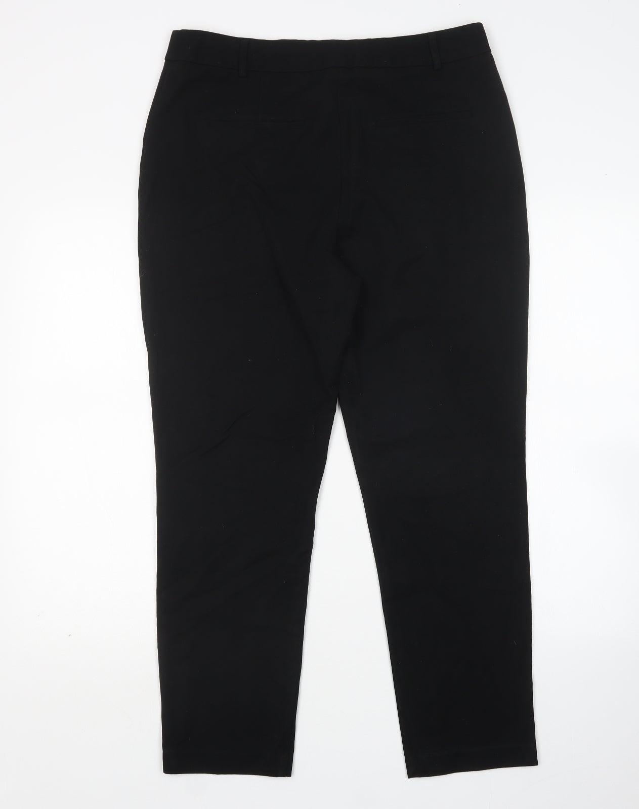 Papaya Womens Black  Polyester Trousers  Size 14 L28 in Regular
