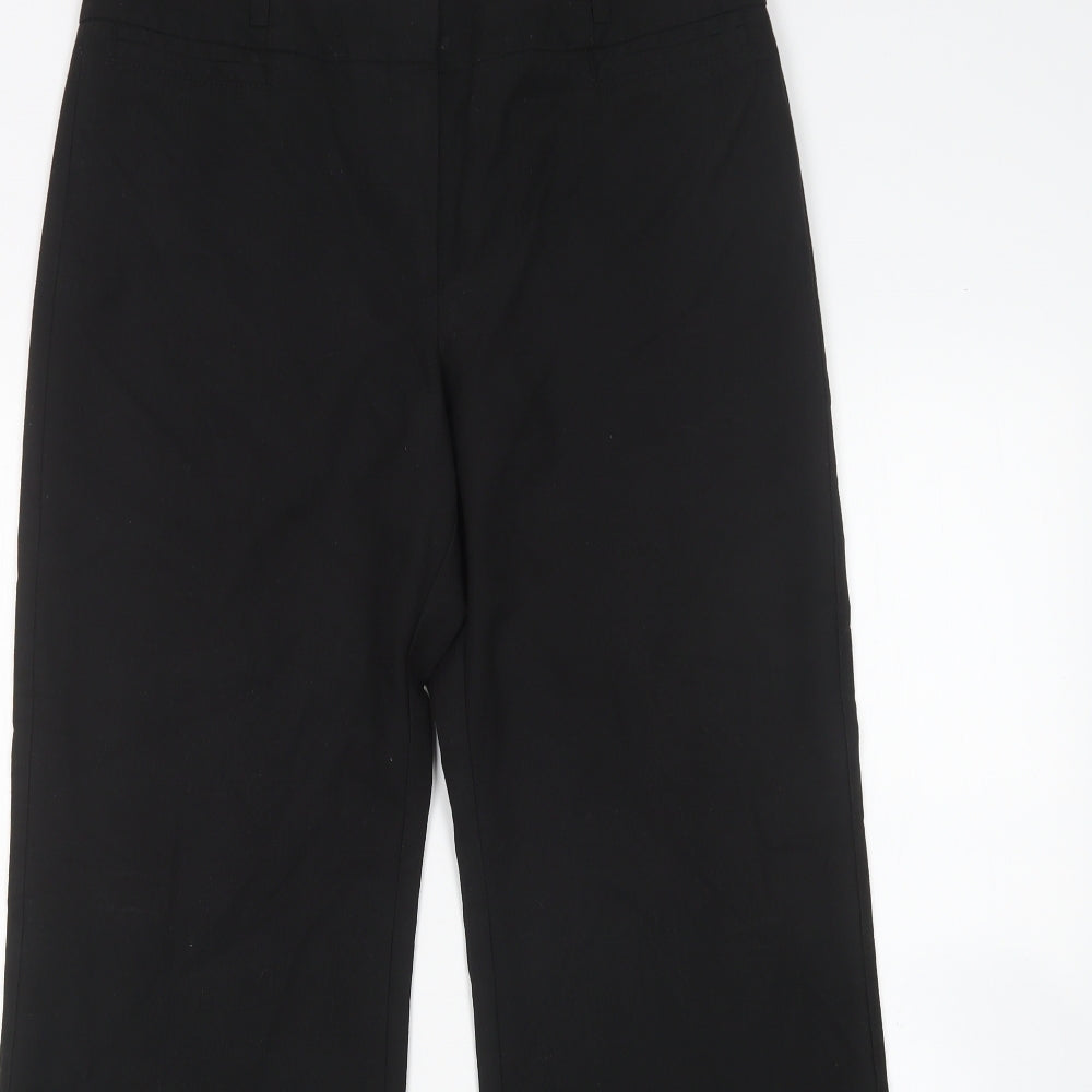 NEXT Womens Black  Polyester Trousers  Size 12 L30 in Regular