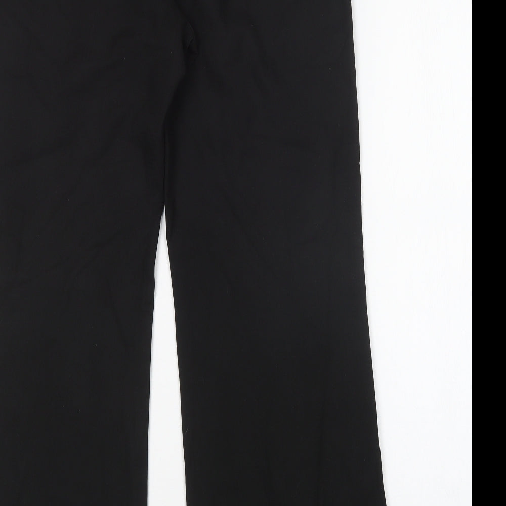 NEXT Womens Black  Polyester Trousers  Size 12 L30 in Regular