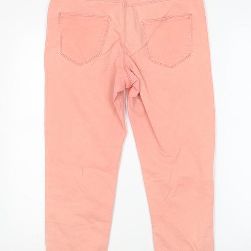 M7s Womens Pink  Cotton Cropped Jeans Size 12 L23 in Regular