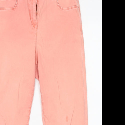 M7s Womens Pink  Cotton Cropped Jeans Size 12 L23 in Regular