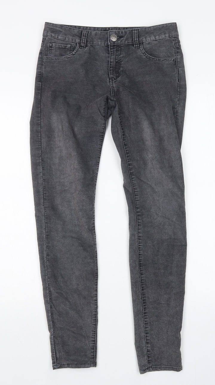 LOFT Womens Grey Cotton Skinny Jeans Size 8 L28 in Regular