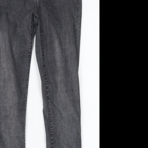 LOFT Womens Grey  Cotton Skinny Jeans Size 8 L28 in Regular