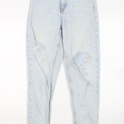 denim Co Womens Blue  Cotton Mom Jeans Size 6 L28 in Regular