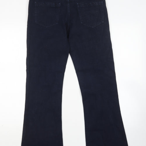 Denim Co Womens Blue  Cotton Bootcut Jeans Size 12 L30 in Regular