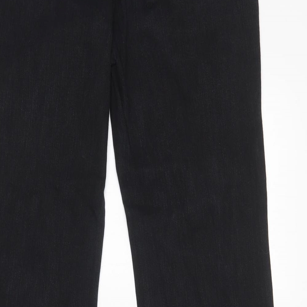 Hula Womens Black  Cotton Bootcut Jeans Size 14 L32 in Regular