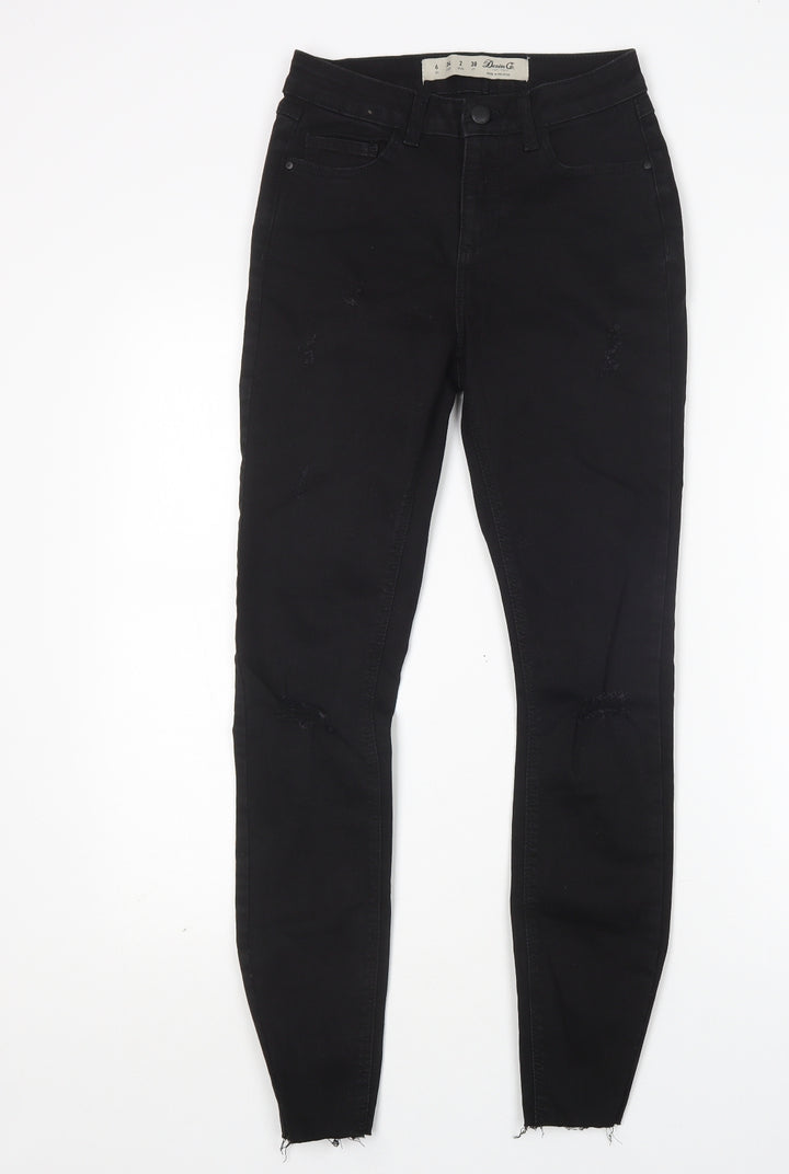 Denim Co Womens Black Cotton Skinny Jeans Size 6 L28 in Regular