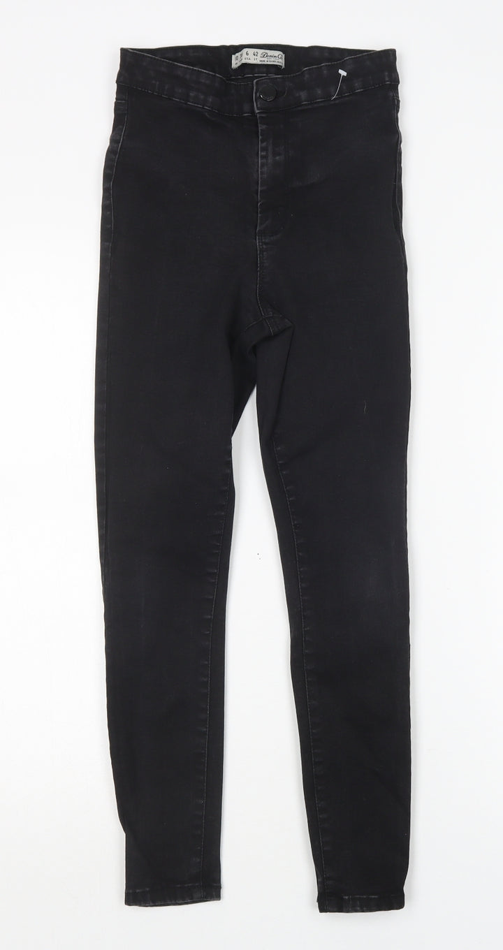 Denim co Womens Black Cotton Skinny Jeans Size 10 L25 in Regular