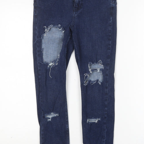 New Look Womens Blue  Cotton Skinny Jeans Size 8 L25 in Regular