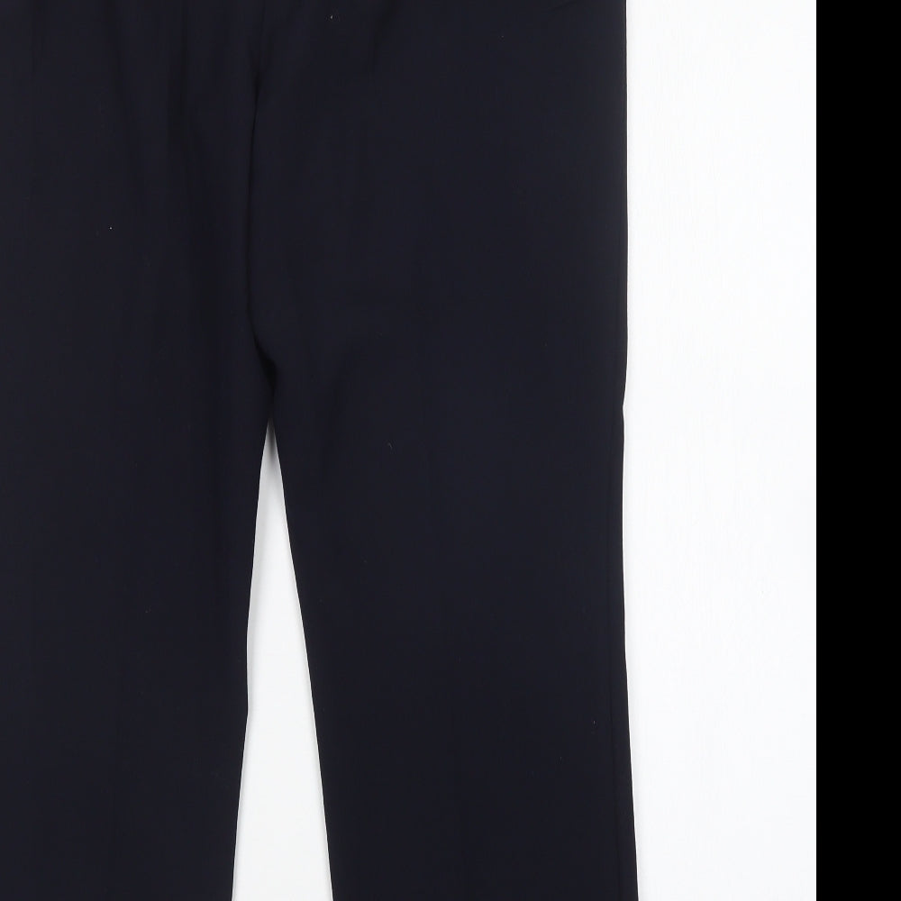 M&S Womens Blue  Polyester Trousers  Size 14 L27 in Regular
