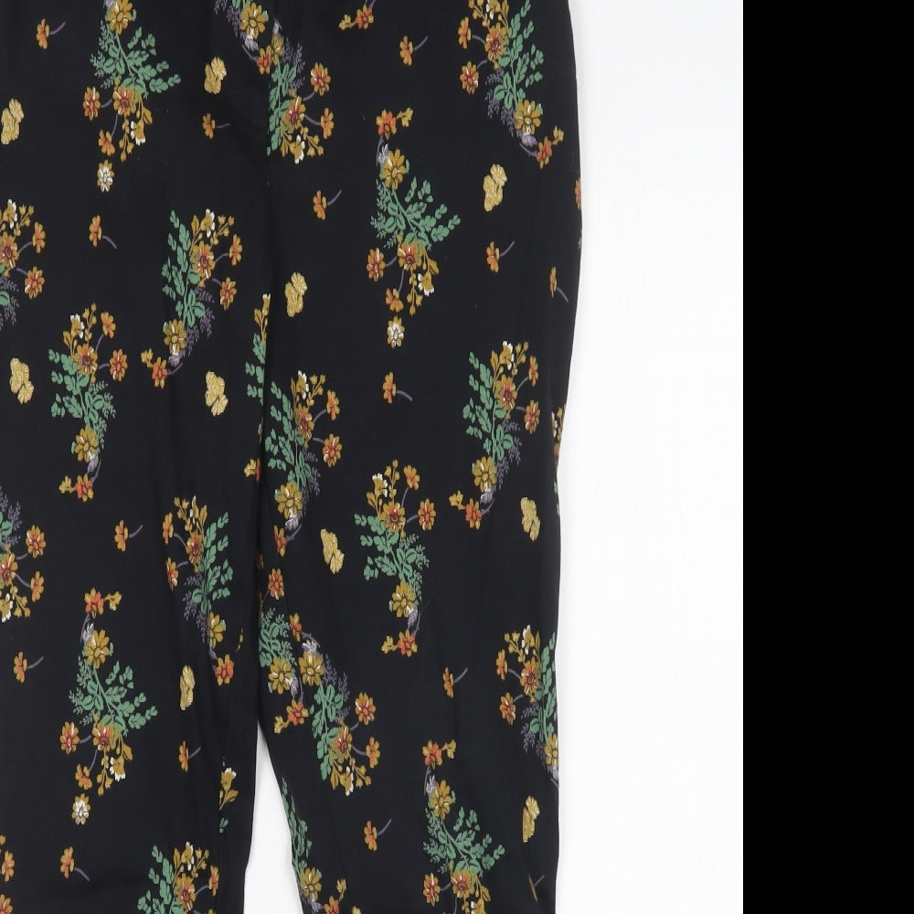 George Womens Multicoloured Floral Cotton Trousers  Size 14 L27 in Regular