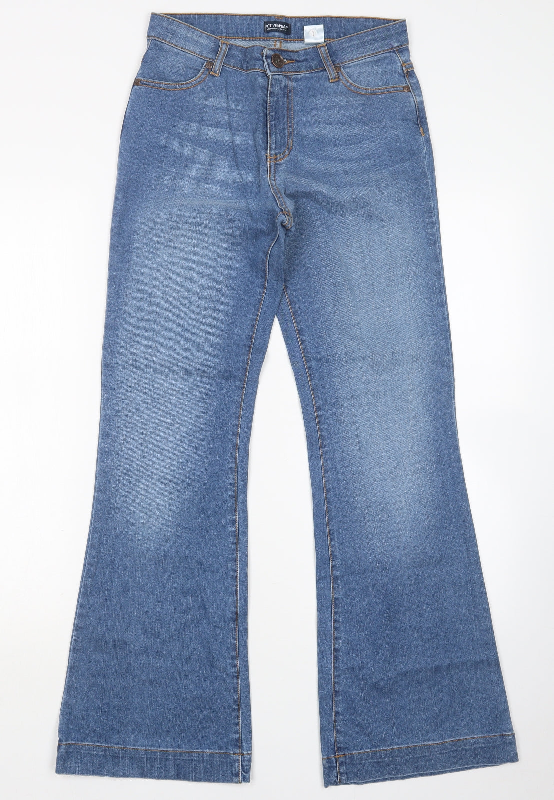 La Redoute Womens Blue  Cotton Bootcut Jeans Size 10 L31 in Regular
