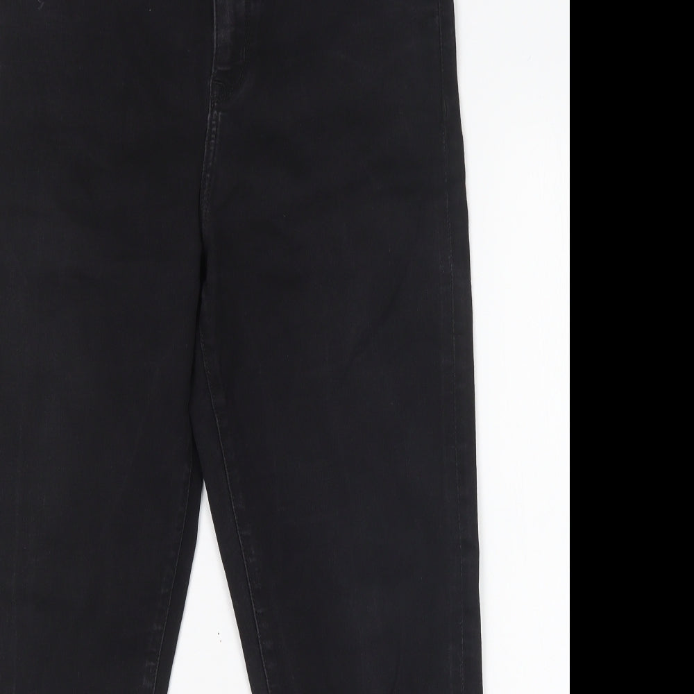 Preworn Womens Black   Straight Jeans Size 14 L27 in Regular