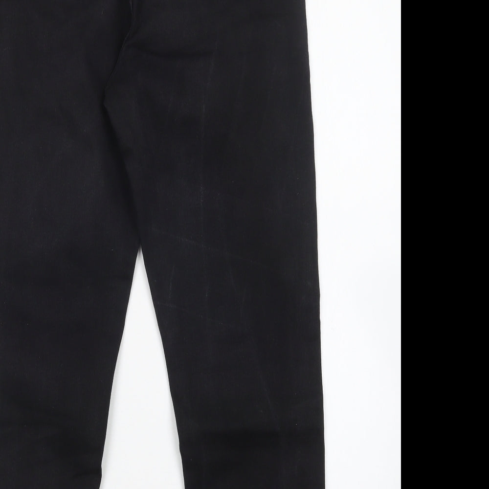 Preworn Womens Black   Straight Jeans Size 14 L27 in Regular