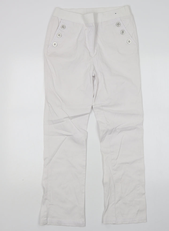 Debenhams Womens White Cotton Jegging Jeans Size 10 L29 in Regular