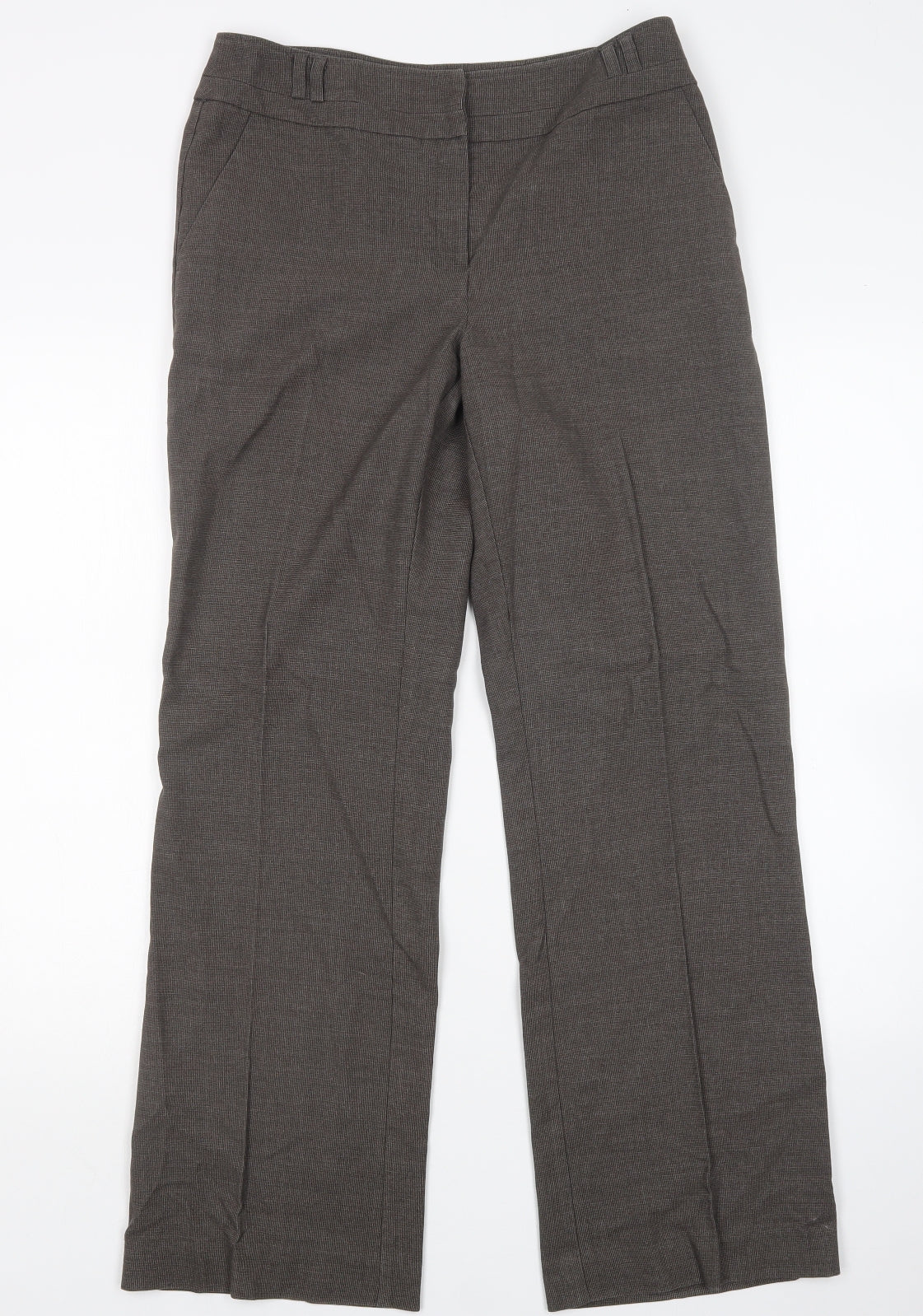BHS Womens Brown  Polyester Trousers  Size 10 L30 in Regular