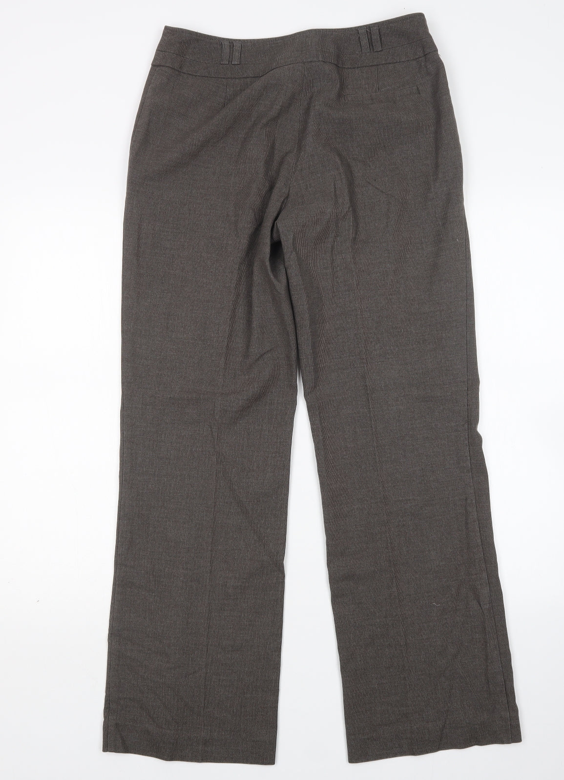 BHS Womens Brown  Polyester Trousers  Size 10 L30 in Regular