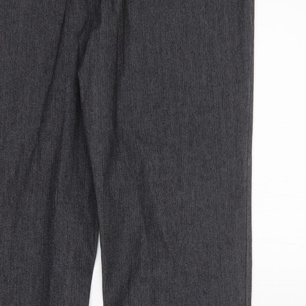Per Una Womens Grey  Cotton Straight Jeans Size 14 L30 in Regular