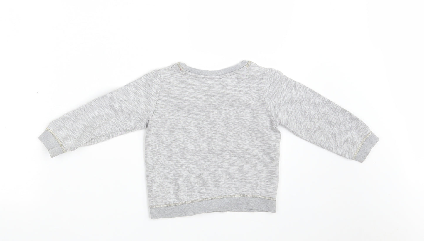 George Girls Grey  Cotton Pullover Sweatshirt Size 3-4 Years   - Minnie Mouse