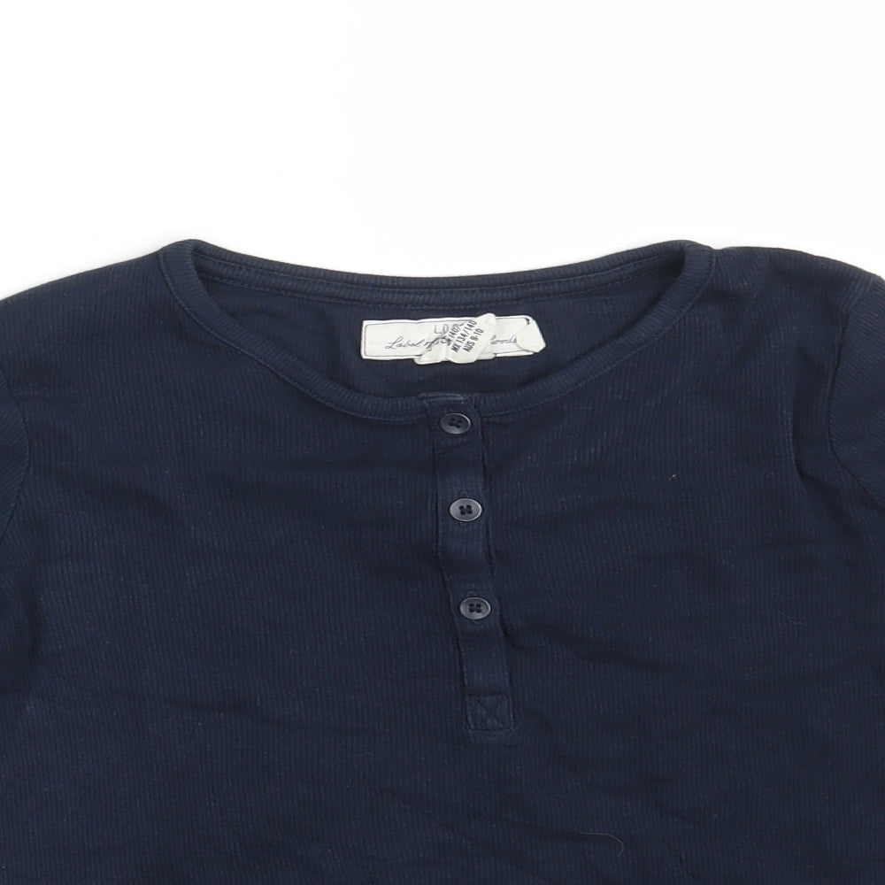 H&M Girls Blue  Cotton Pullover Sweatshirt Size 8-9 Years