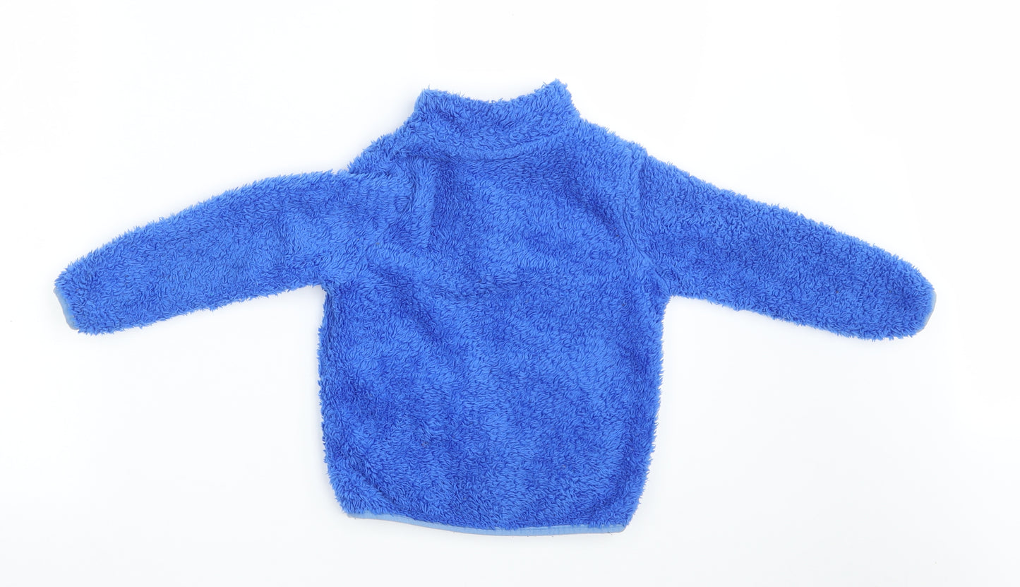 Lupilu Girls Blue Round Neck  100% Polyester Full Zip Jumper Size 2-3 Years  Zip