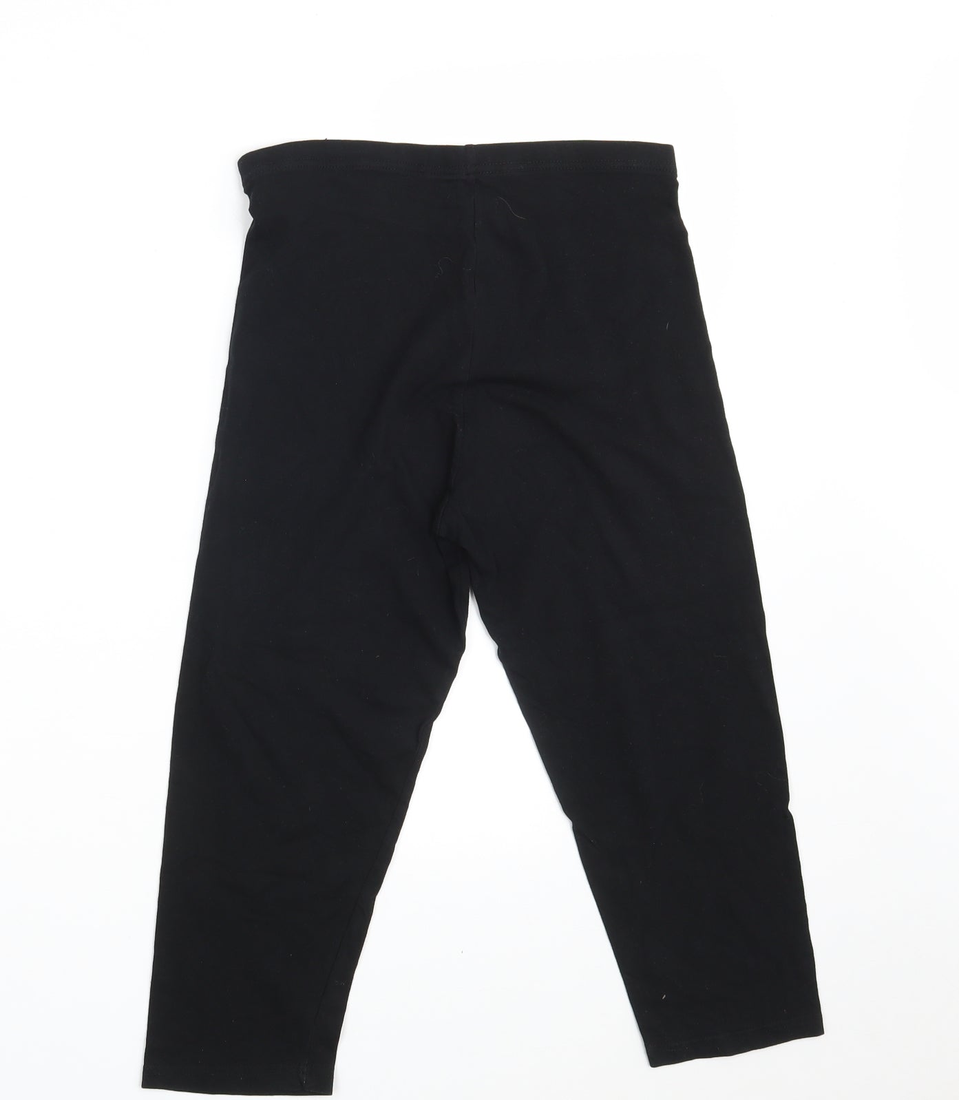 TU Womens Black  Cotton Cropped Leggings Size 12    - Inside Leg 18 Inches