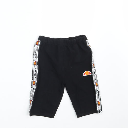 ellesse Womens Black  Cotton Compression Shorts Size 6 L10 in Athletic  - Waist 20in