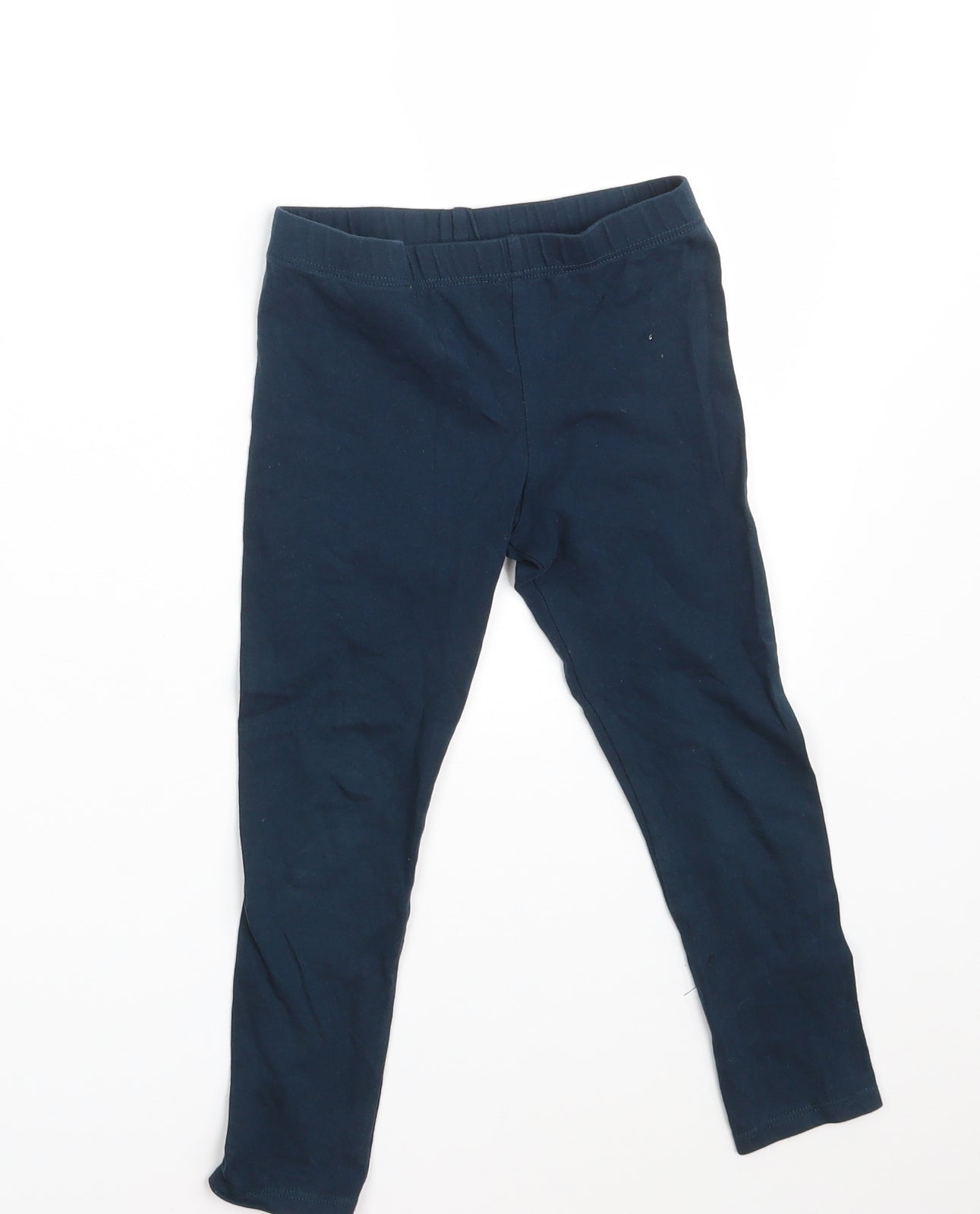 George Girls Green  Cotton Jegging Trousers Size 5-6 Years  Slim  - Inside Leg 15 Inches