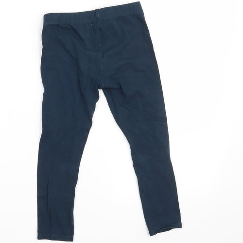 George Girls Green  Cotton Jegging Trousers Size 5-6 Years  Slim  - Inside Leg 15 Inches