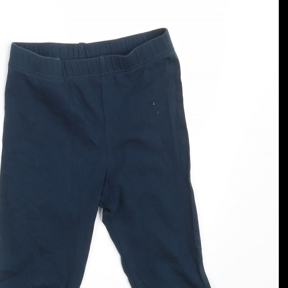 George Girls Green  Cotton Jegging Trousers Size 5-6 Years  Slim  - Inside Leg 15 Inches