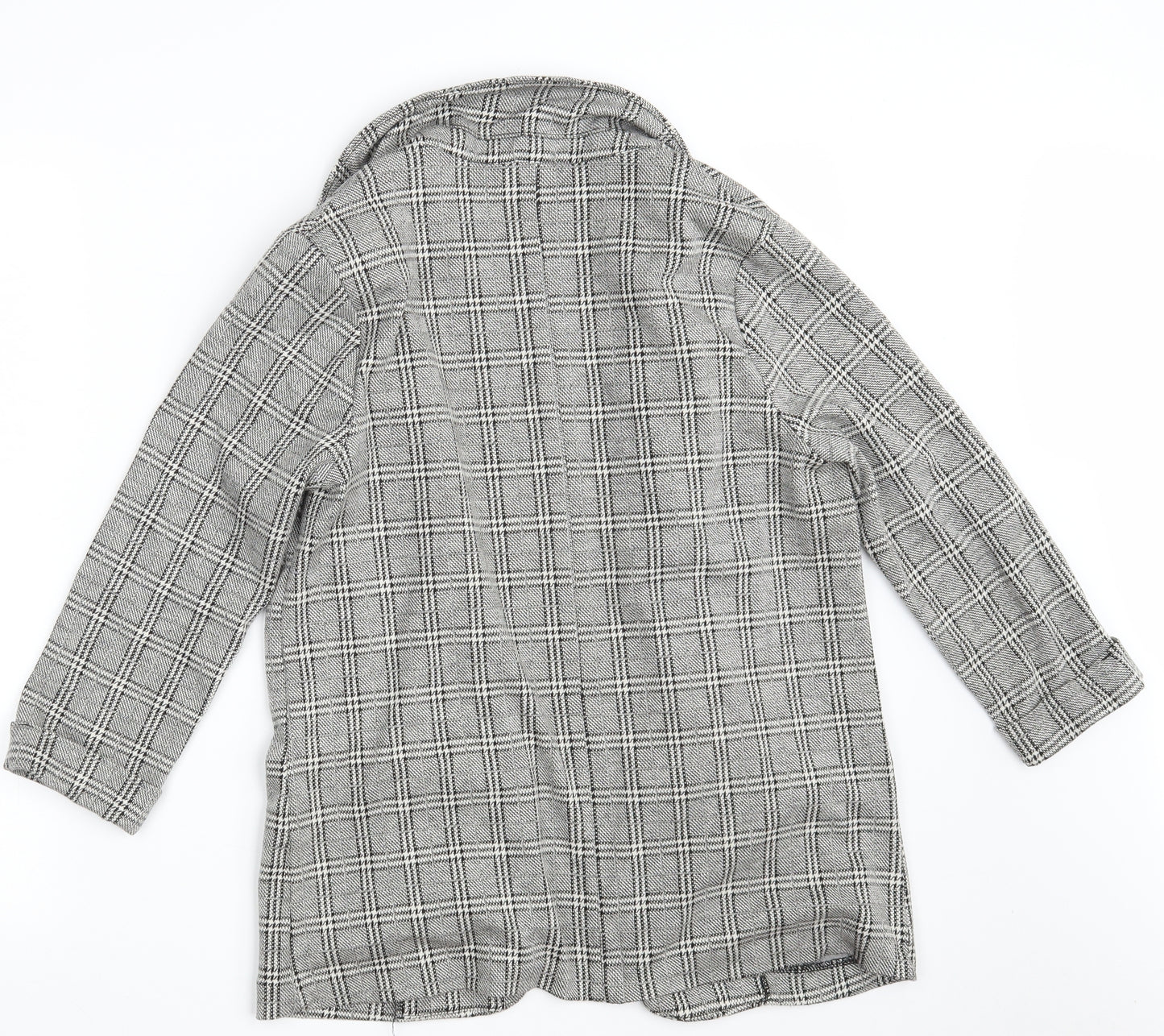 New Look Womens Grey Check  Jacket Blazer Size 10