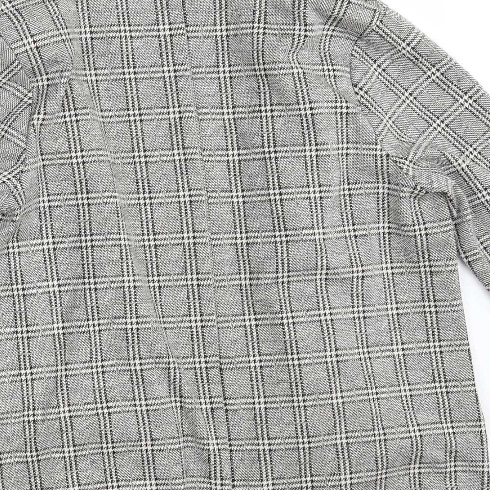 New Look Womens Grey Check  Jacket Blazer Size 10