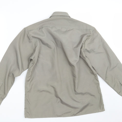 Hanover Mens Beige  Polyester  Button-Up One Size Collared Button