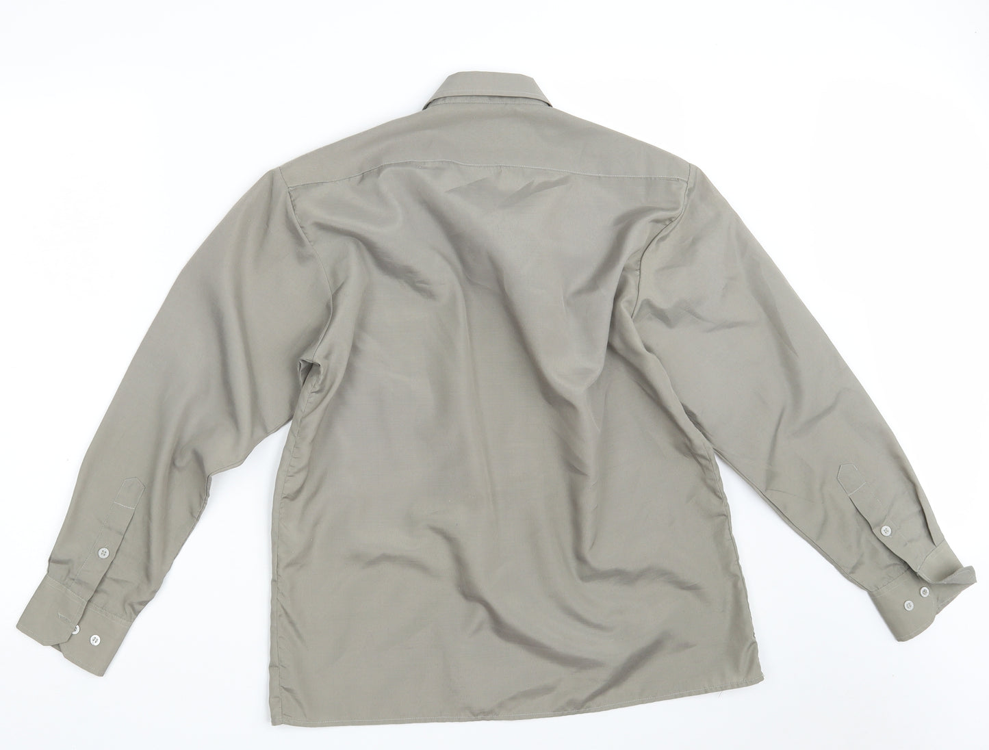 Hanover Mens Beige  Polyester  Button-Up One Size Collared Button