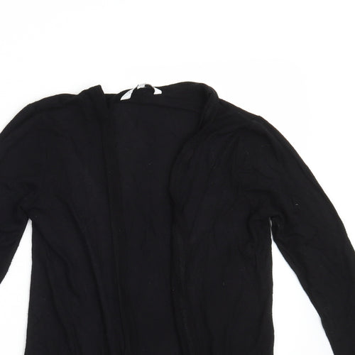 New Look Womens Black V-Neck  Viscose Wrap Jumper Size 8